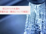 蛇口の水漏れ