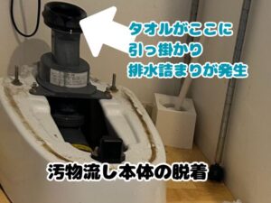 汚物流し本体の脱着