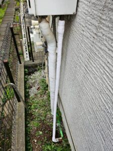 配管の交換完了後。水漏れは完全に解消されました。